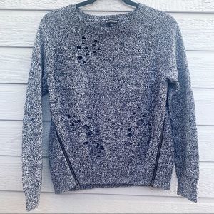 Express | Black/Grey Knit Sweater - Small